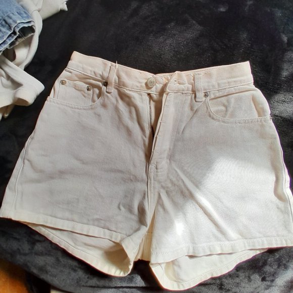 Vintage Jeanjer White Jean Shorts - Picture 1 of 8